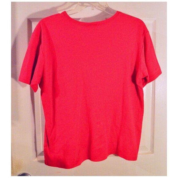 Talbots Women's Pullover Blouse Hot Pink Short Sleeve Shirt Top Size M USA! - Picture 3 of 3